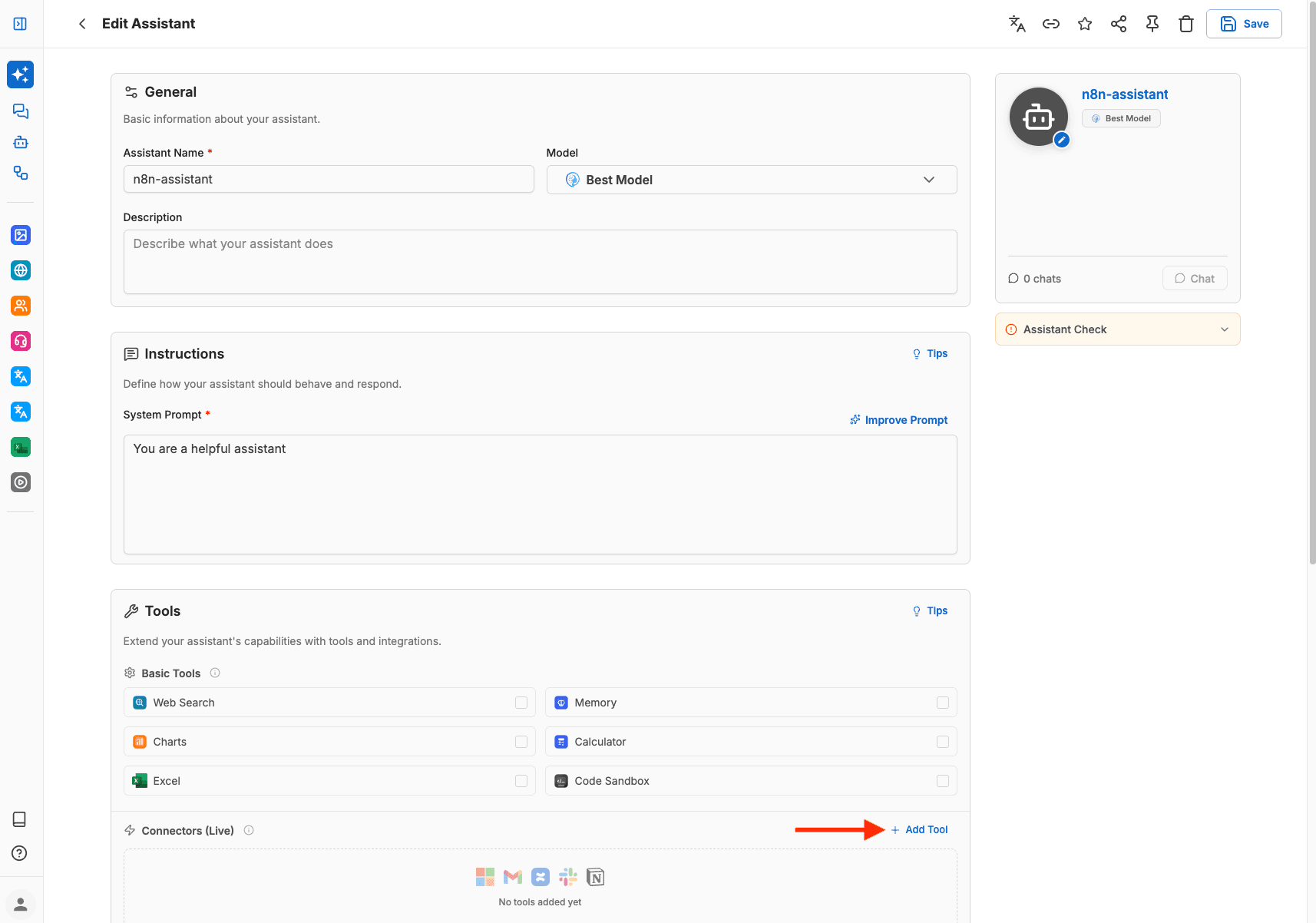 Anlegen eines Assistenten in meinGPT