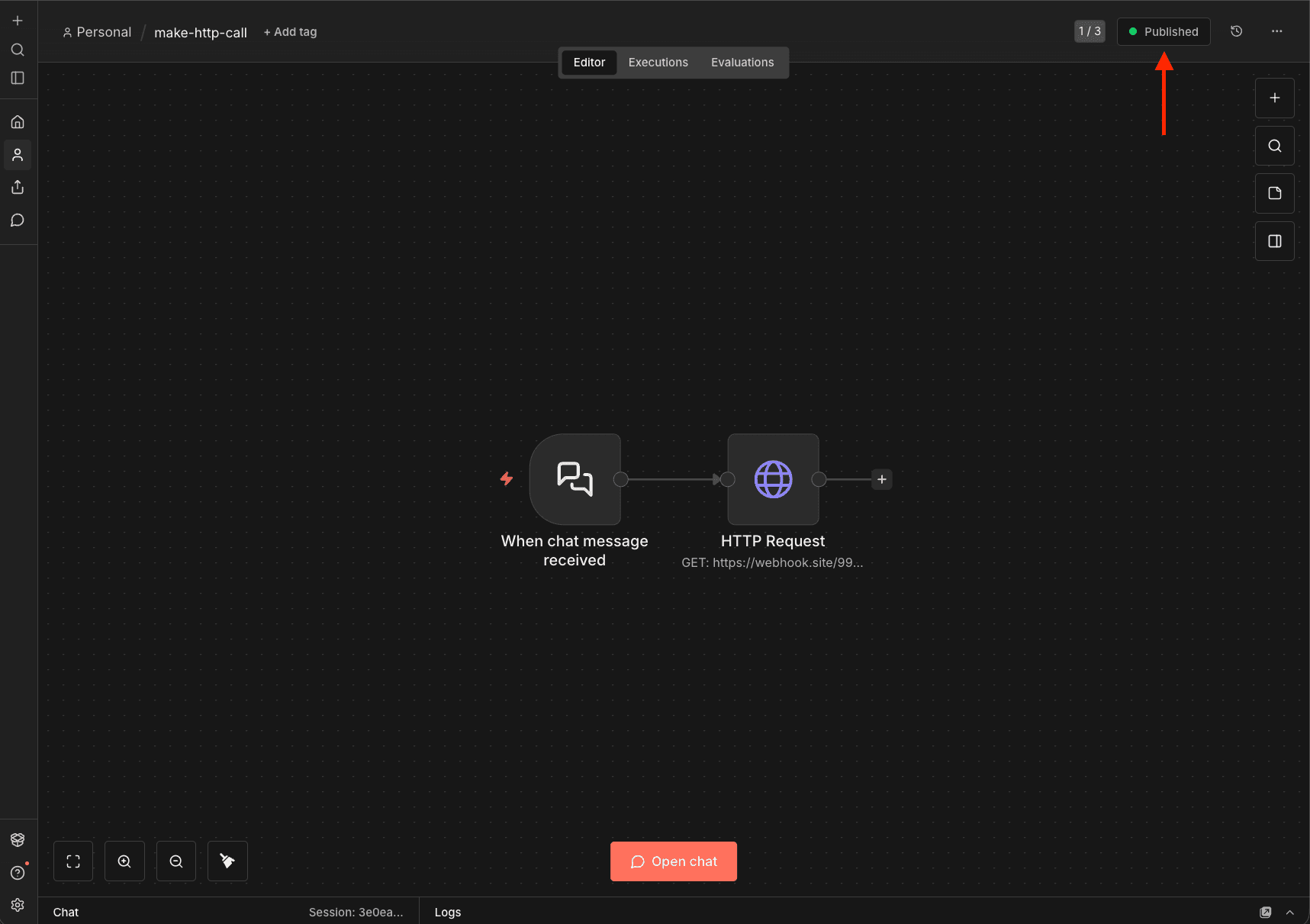 Beispiel-Workflow in n8n