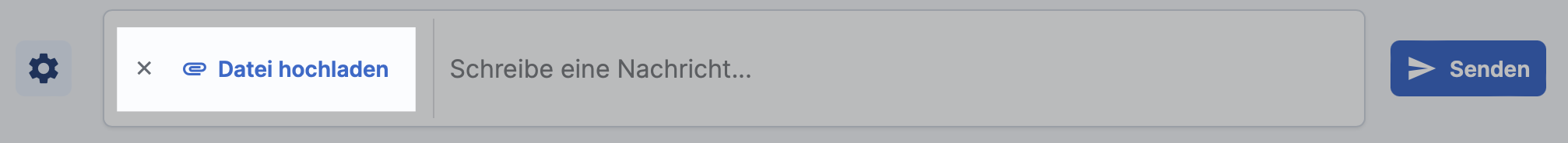 Screenshot des Dateiupload-Feldes, in dem Nutzer Dateien wie PDFs und Word-Dokumente zur Analyse hochladen können.